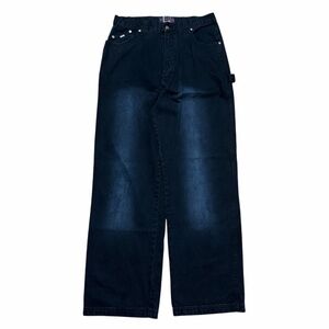 Vintage Y2K DTK New York Black Denim Baggy Streetwear Jeans Size 34x32